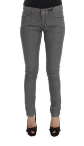 Costume National Gray Cotton Blend Slim Fit Jeans -   -  Costume National.